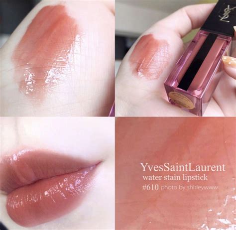 ysl water stain 610 รีวิว|Yves Saint Laurent Water Stain Lip Stain Review & Swatches.